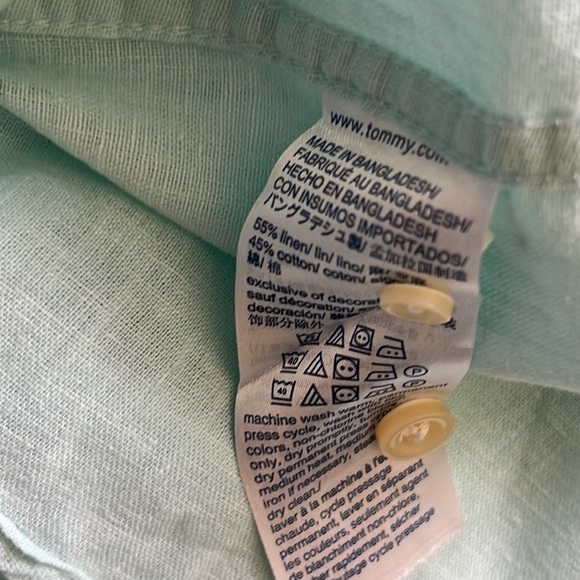 Tommy Hilfiger linen and cotton blend button down - Picture 4 of 5